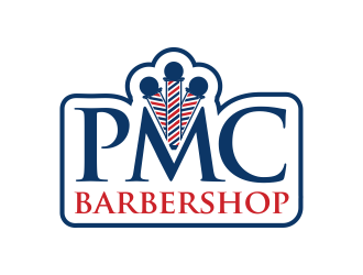 PMC barbershop  logo design by ingepro