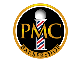 PMC barbershop  logo design by ingepro