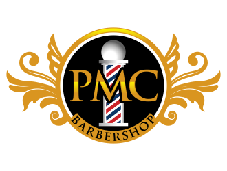 PMC barbershop  logo design by ingepro