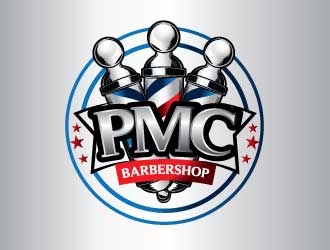 PMC barbershop  logo design by KreativeLogos