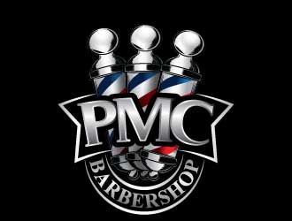PMC barbershop  logo design by KreativeLogos