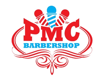 PMC barbershop  logo design by creativemind01