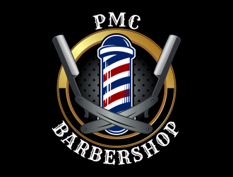 PMC barbershop  logo design by Kruger