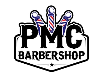 PMC barbershop  logo design by gogo