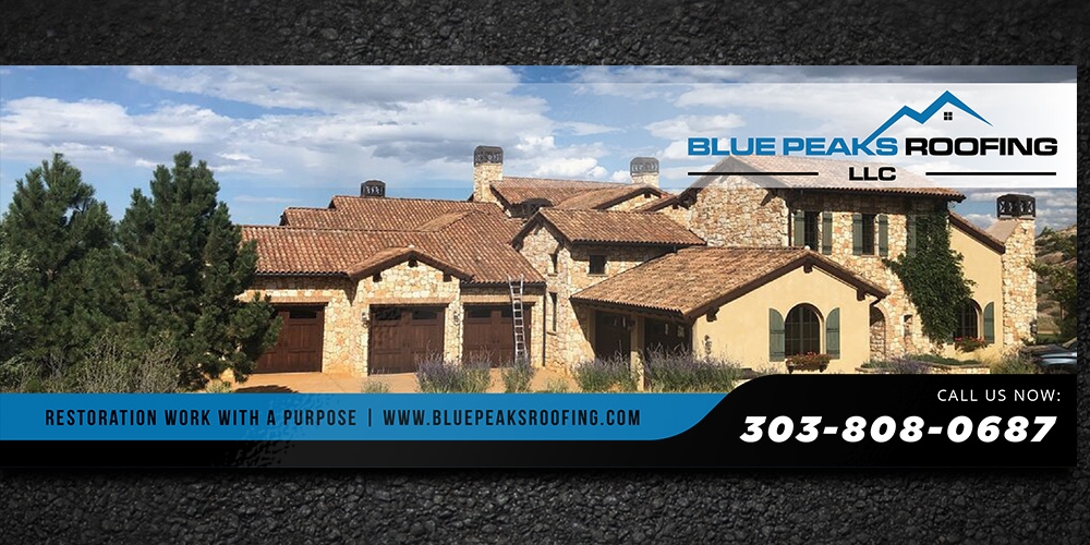 Blue Peaks Roofing LLC logo design by Gelotine
