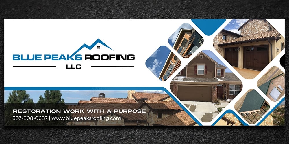 Blue Peaks Roofing LLC logo design by Gelotine