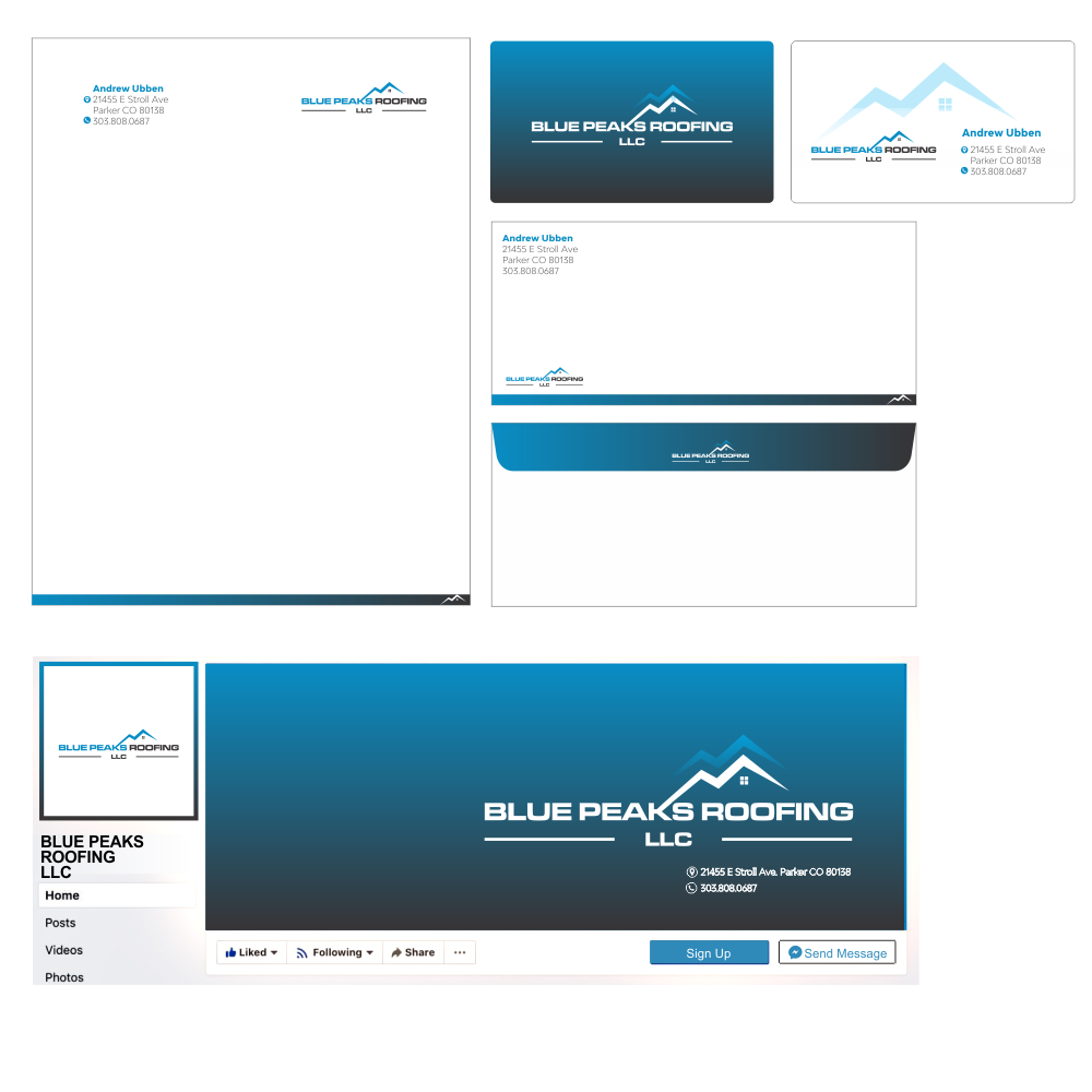 Blue Peaks Roofing LLC logo design by TMOX