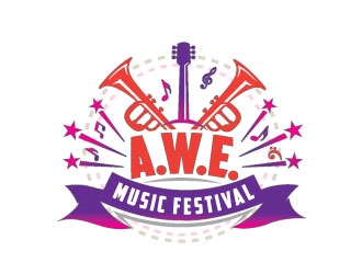 A.W.E. Music Festival logo design by Conception