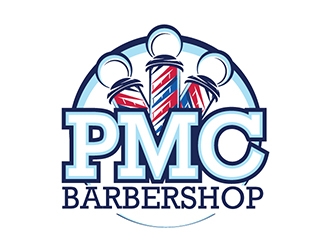 PMC barbershop  logo design by gogo