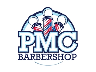 PMC barbershop  logo design by gogo