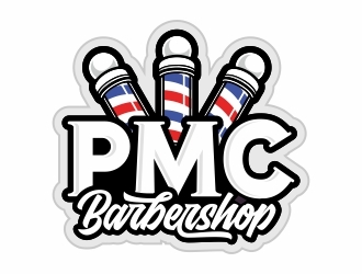 PMC barbershop  logo design by Ibrahim