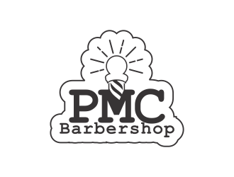 PMC barbershop  logo design by almaula