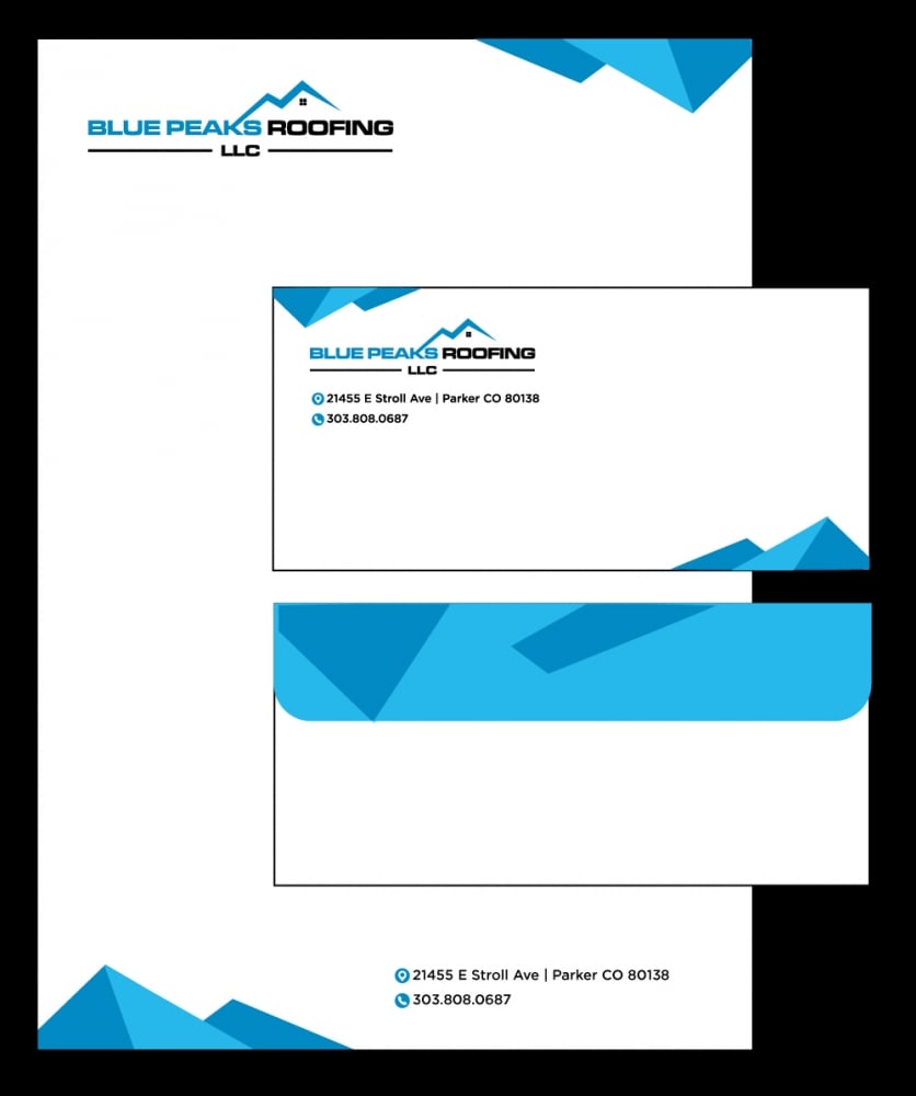 Blue Peaks Roofing LLC logo design by Foxcody