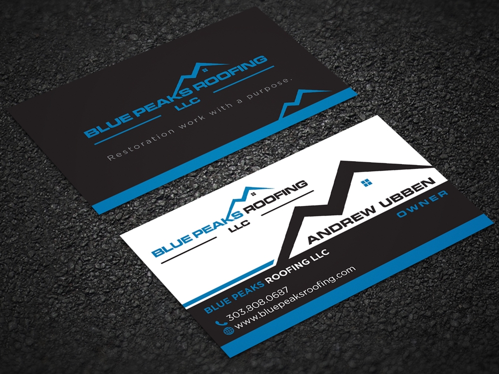 Blue Peaks Roofing LLC logo design by aRBy