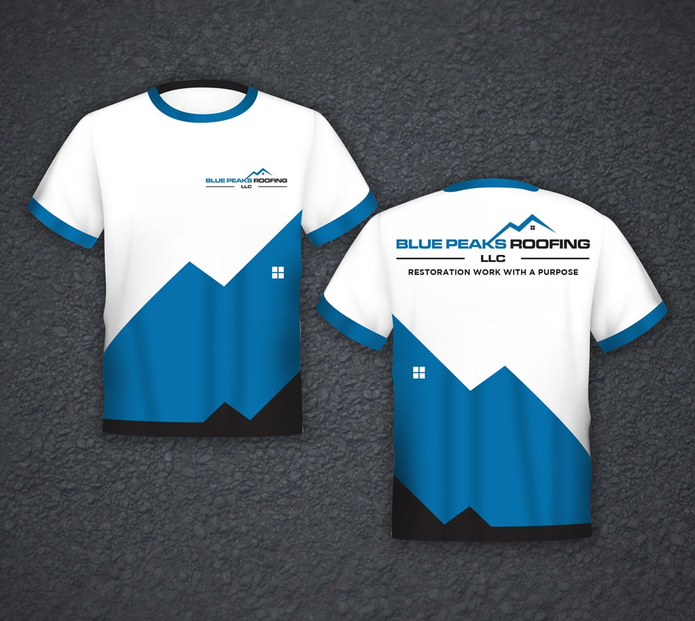 Blue Peaks Roofing LLC logo design by aRBy
