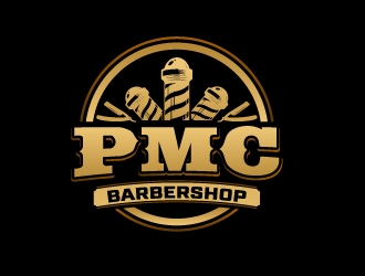 PMC barbershop  logo design by jaize