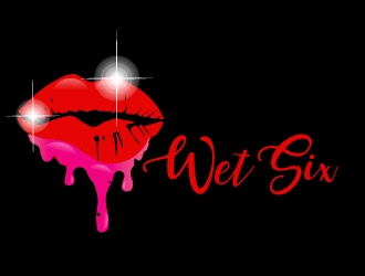 WET SIX logo design by AamirKhan
