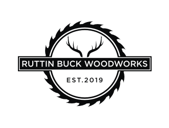 RUTTIN BUCK WOODWORKS logo design by mbamboex