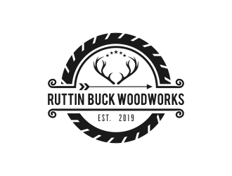 RUTTIN BUCK WOODWORKS logo design by sitizen