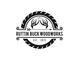 RUTTIN BUCK WOODWORKS logo design by sitizen