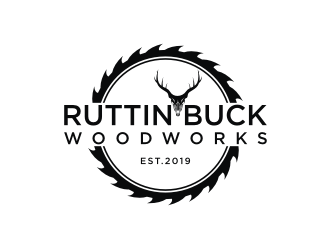 RUTTIN BUCK WOODWORKS logo design by mbamboex