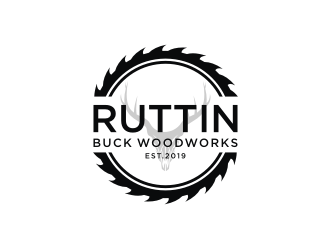 RUTTIN BUCK WOODWORKS logo design by mbamboex
