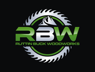 RUTTIN BUCK WOODWORKS logo design by Rizqy