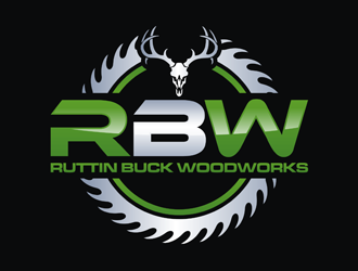 RUTTIN BUCK WOODWORKS logo design by Rizqy