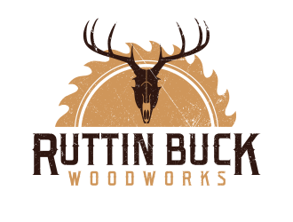RUTTIN BUCK WOODWORKS logo design by Dakon