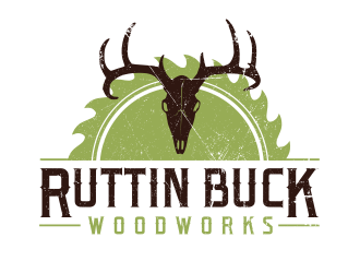 RUTTIN BUCK WOODWORKS logo design by Dakon
