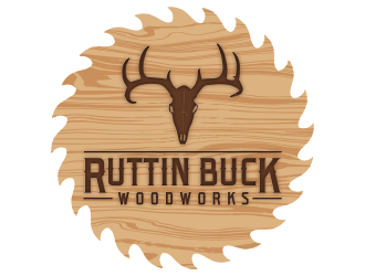 RUTTIN BUCK WOODWORKS logo design by Dakon