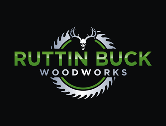 RUTTIN BUCK WOODWORKS logo design by Rizqy
