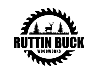 RUTTIN BUCK WOODWORKS logo design by Girly