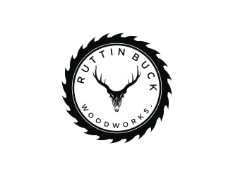 RUTTIN BUCK WOODWORKS logo design by mbamboex