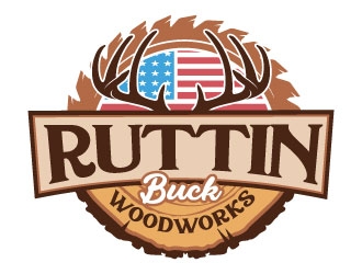 RUTTIN BUCK WOODWORKS logo design by Suvendu