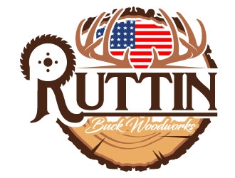 RUTTIN BUCK WOODWORKS logo design by Suvendu