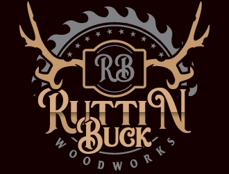 RUTTIN BUCK WOODWORKS logo design by Suvendu