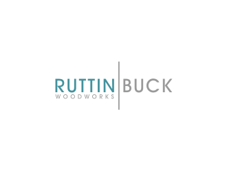 RUTTIN BUCK WOODWORKS logo design by bricton