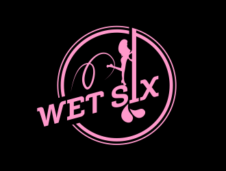 WET SIX logo design by serprimero