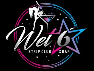 WET SIX logo design by REDCROW