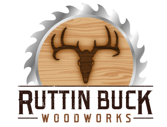 RUTTIN BUCK WOODWORKS logo design by Dakon