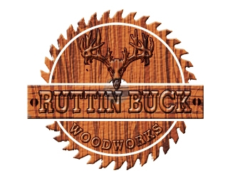 RUTTIN BUCK WOODWORKS logo design by bougalla005