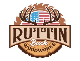 RUTTIN BUCK WOODWORKS logo design by Suvendu