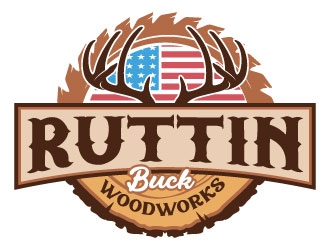 RUTTIN BUCK WOODWORKS logo design by Suvendu