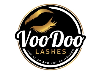 VooDoo Lashes logo design by MonkDesign