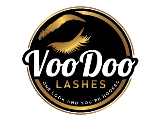 VooDoo Lashes logo design by MonkDesign