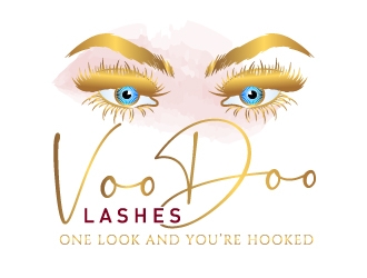VooDoo Lashes logo design by MonkDesign