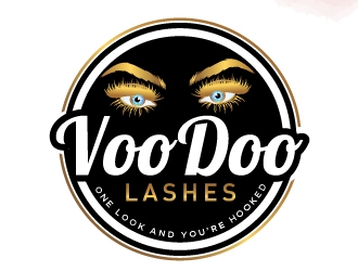 VooDoo Lashes logo design by MonkDesign