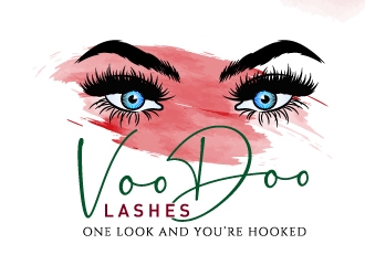 VooDoo Lashes logo design by MonkDesign