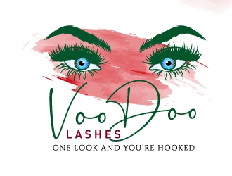 VooDoo Lashes logo design by MonkDesign